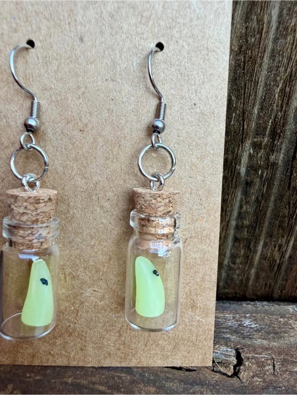 Glass Bottle Green Dangle Earrings - Women Jewelry